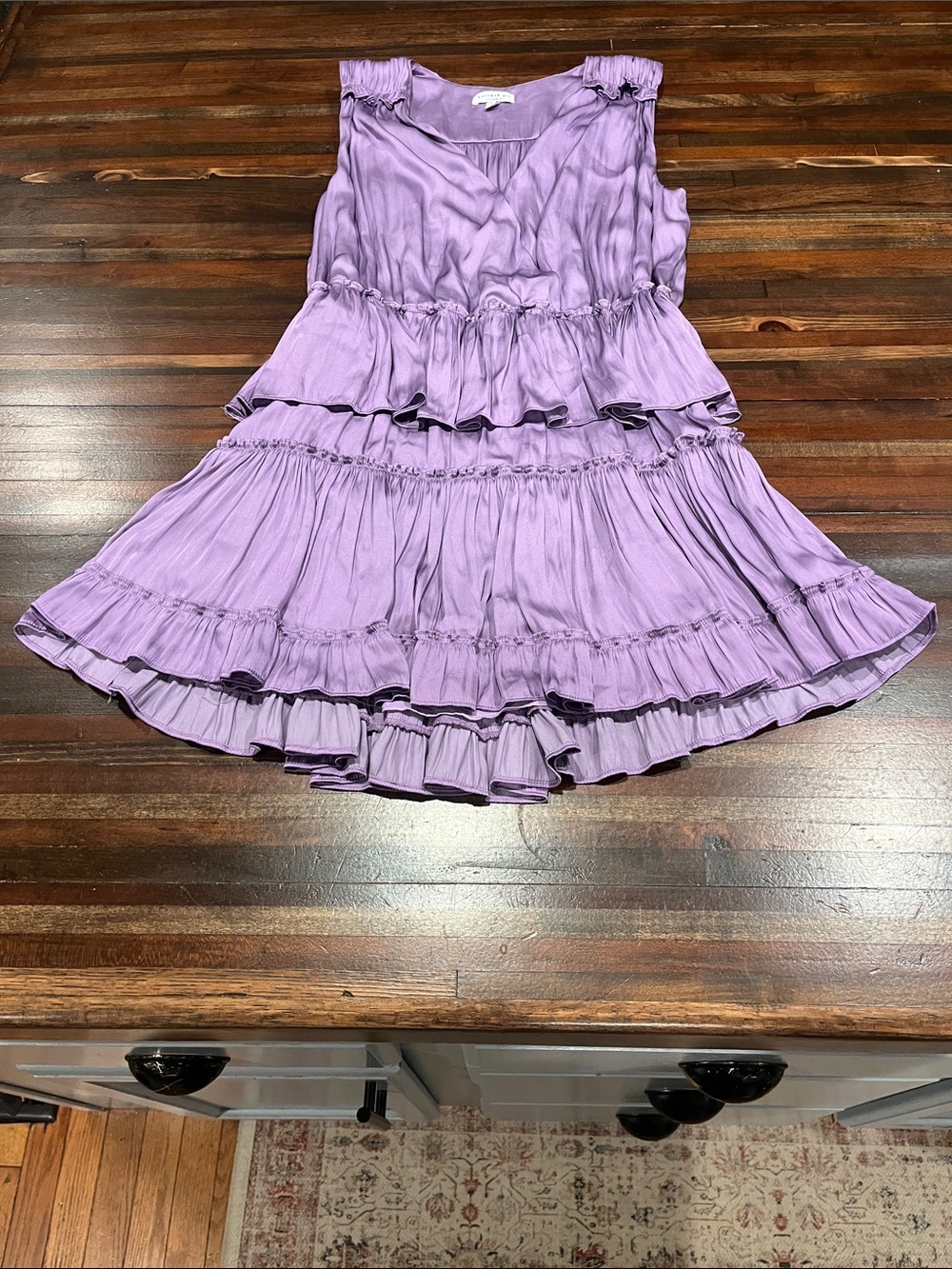 Current Air Lavender Ruffle Tiered Dress size medium